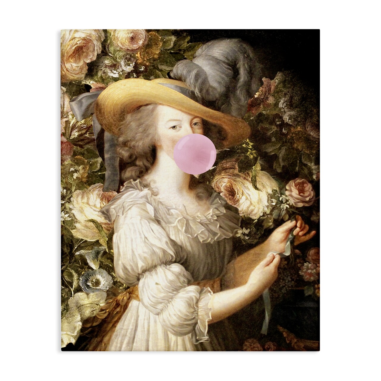 Stupell Industries Renaissance Lady & Gum Canvas Wall Art Design by Piddix